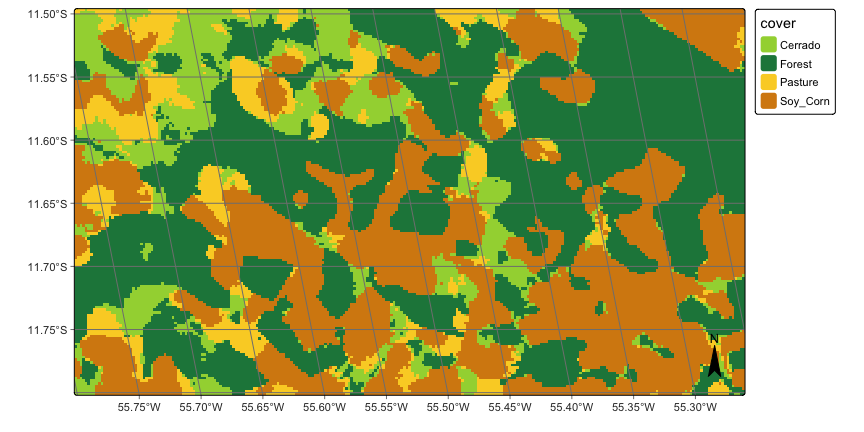 Land use and Land cover in Sinop, MT, Brazil in 2018