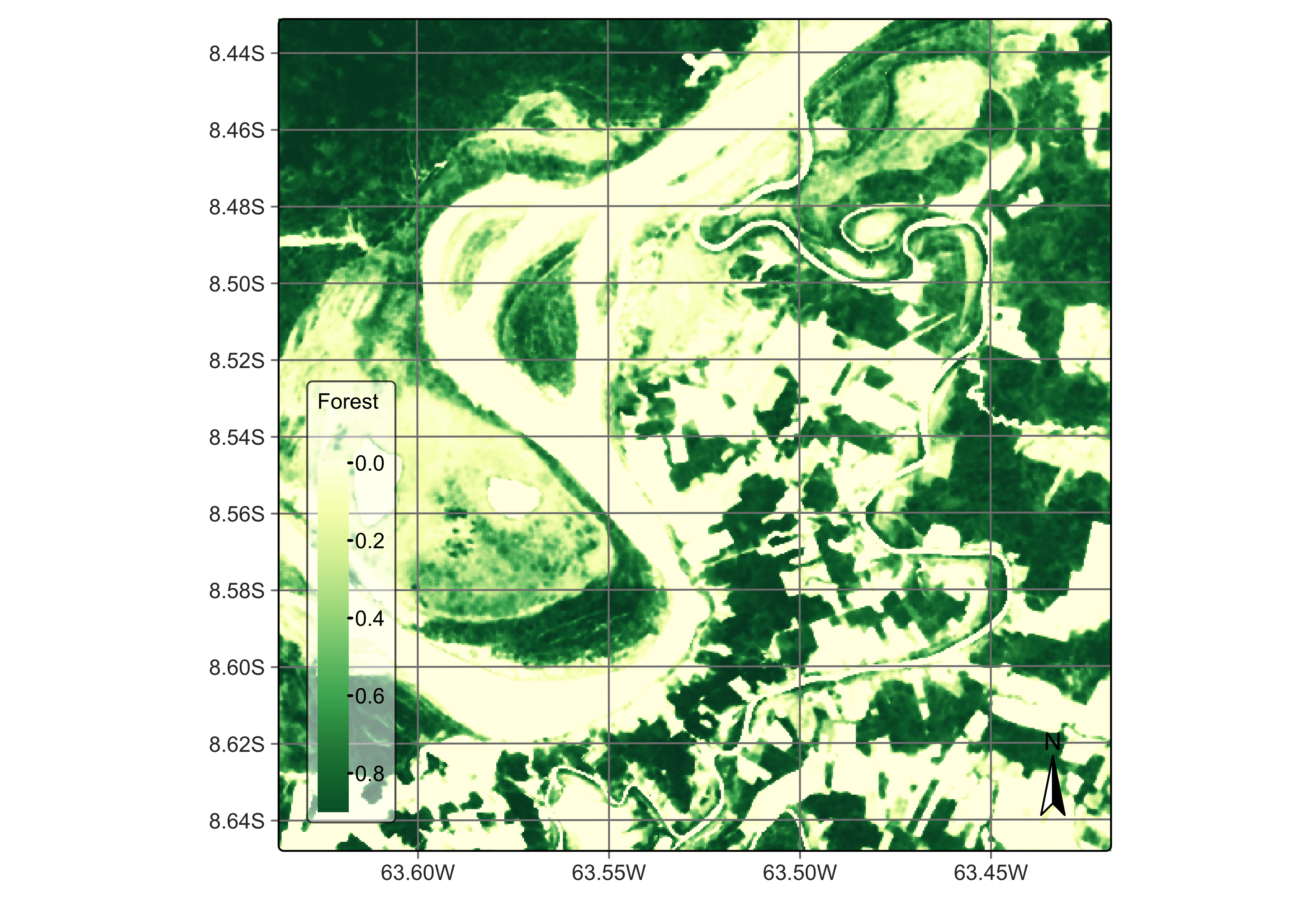 Smoothened probabilities for class Forest  (source: authors).