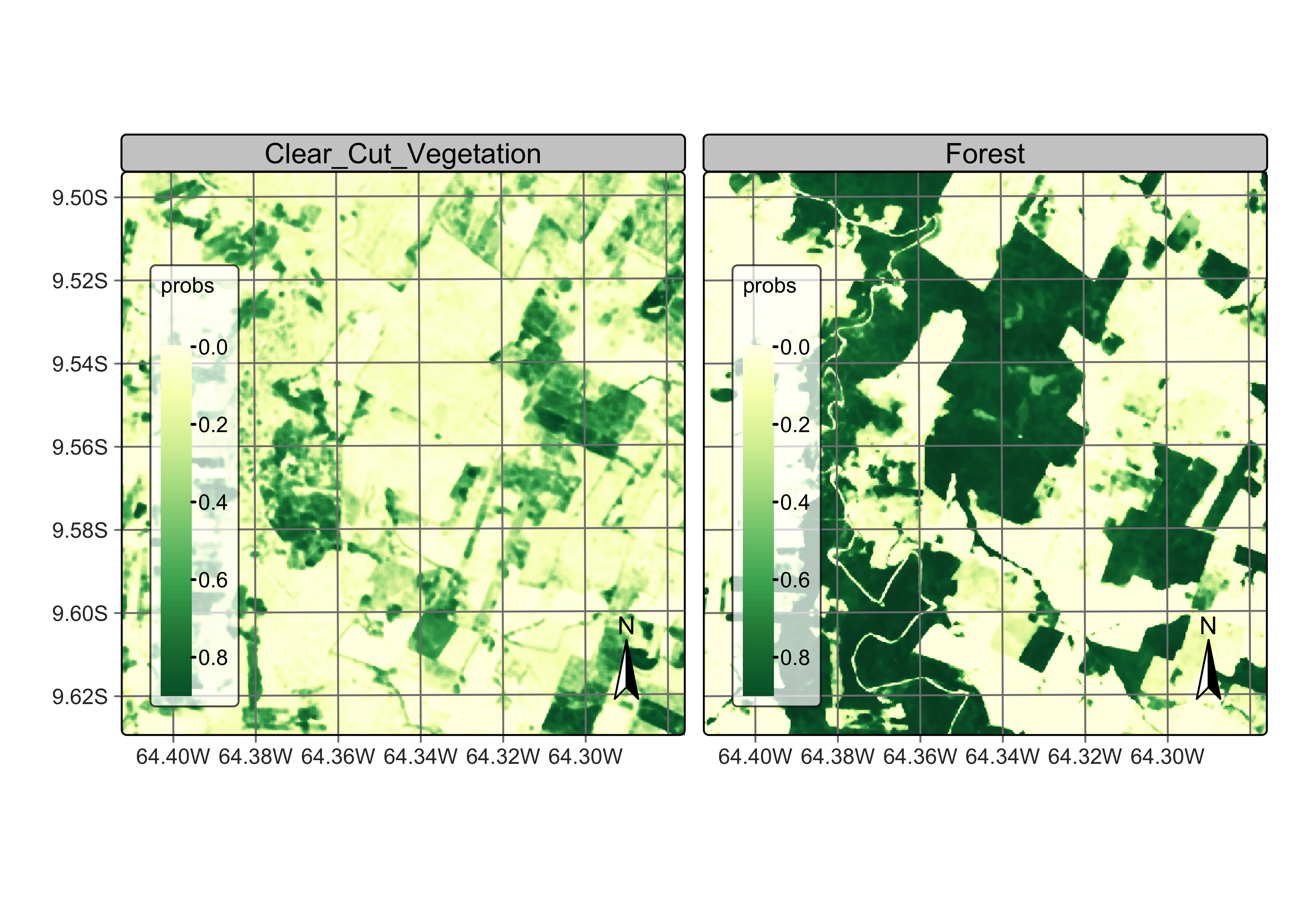 Probability maps after bayesian smoothing (source: authors).