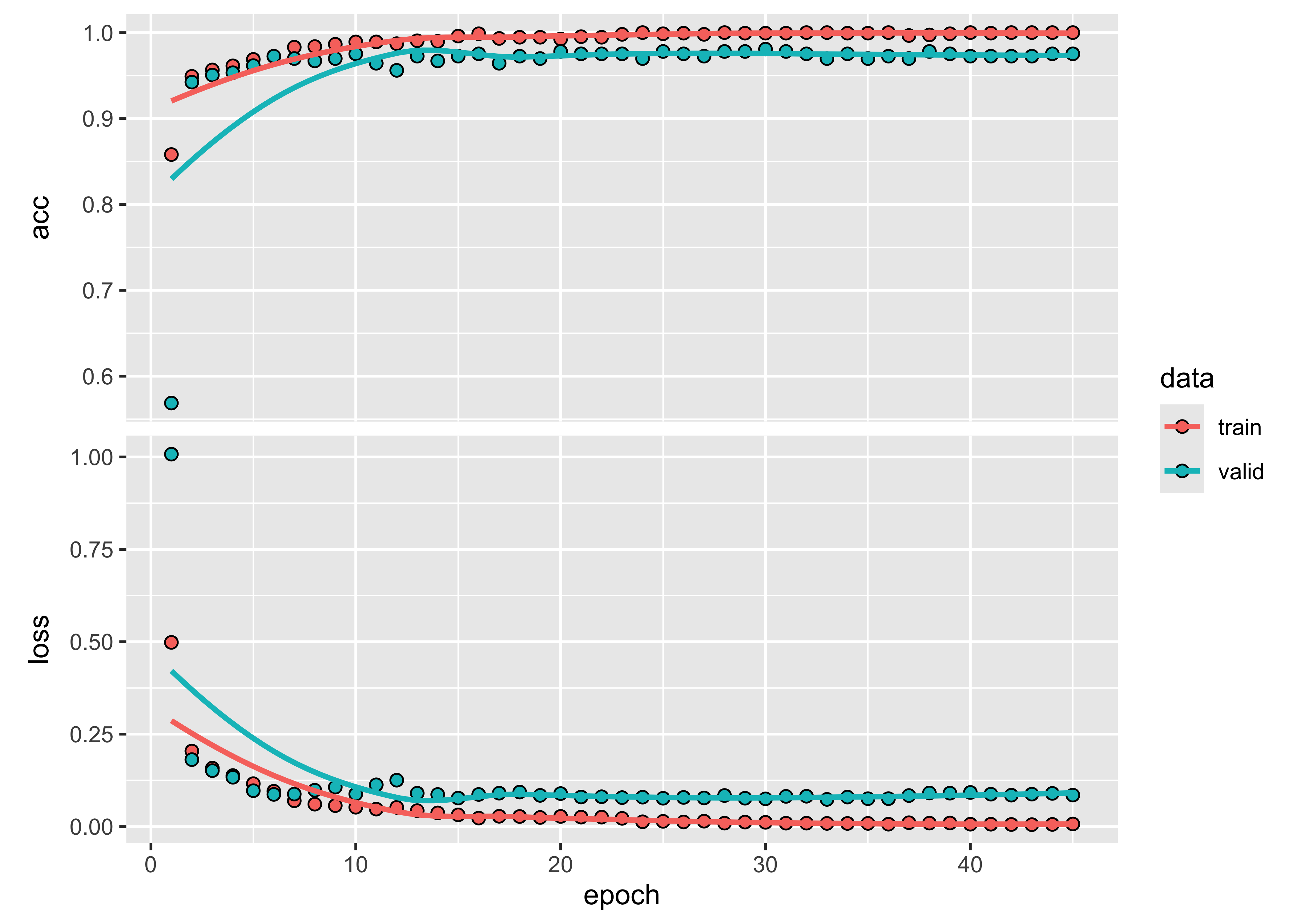 Training evolution of TempCNN model (source: authors).